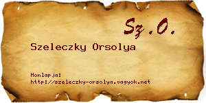 Szeleczky Orsolya névjegykártya