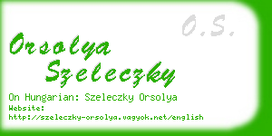 orsolya szeleczky business card